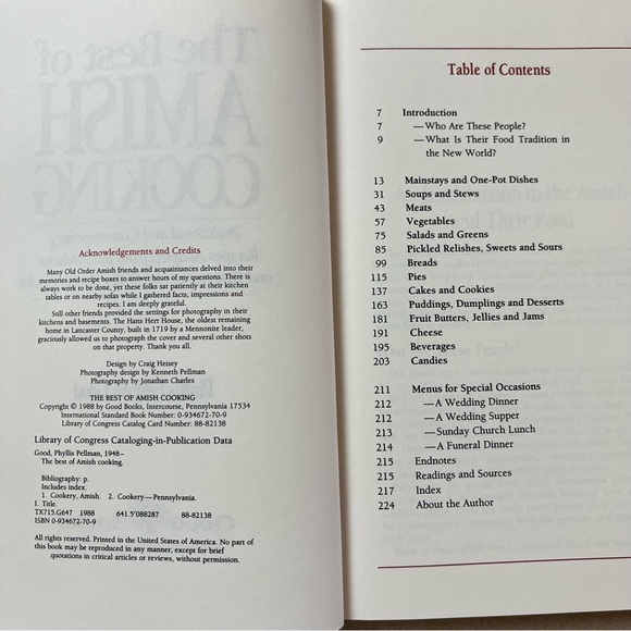 The Best of Amish Cooking Cookbook Hardcover Book Perfect Condition 1988 Edition - Picture 3 of 8